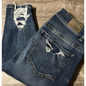 BKE Women's Parker High Rise Distressed Ankle Skinny Stretch Jeans SZ 26 (28x27)